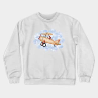 Boy flying toy plane Crewneck Sweatshirt